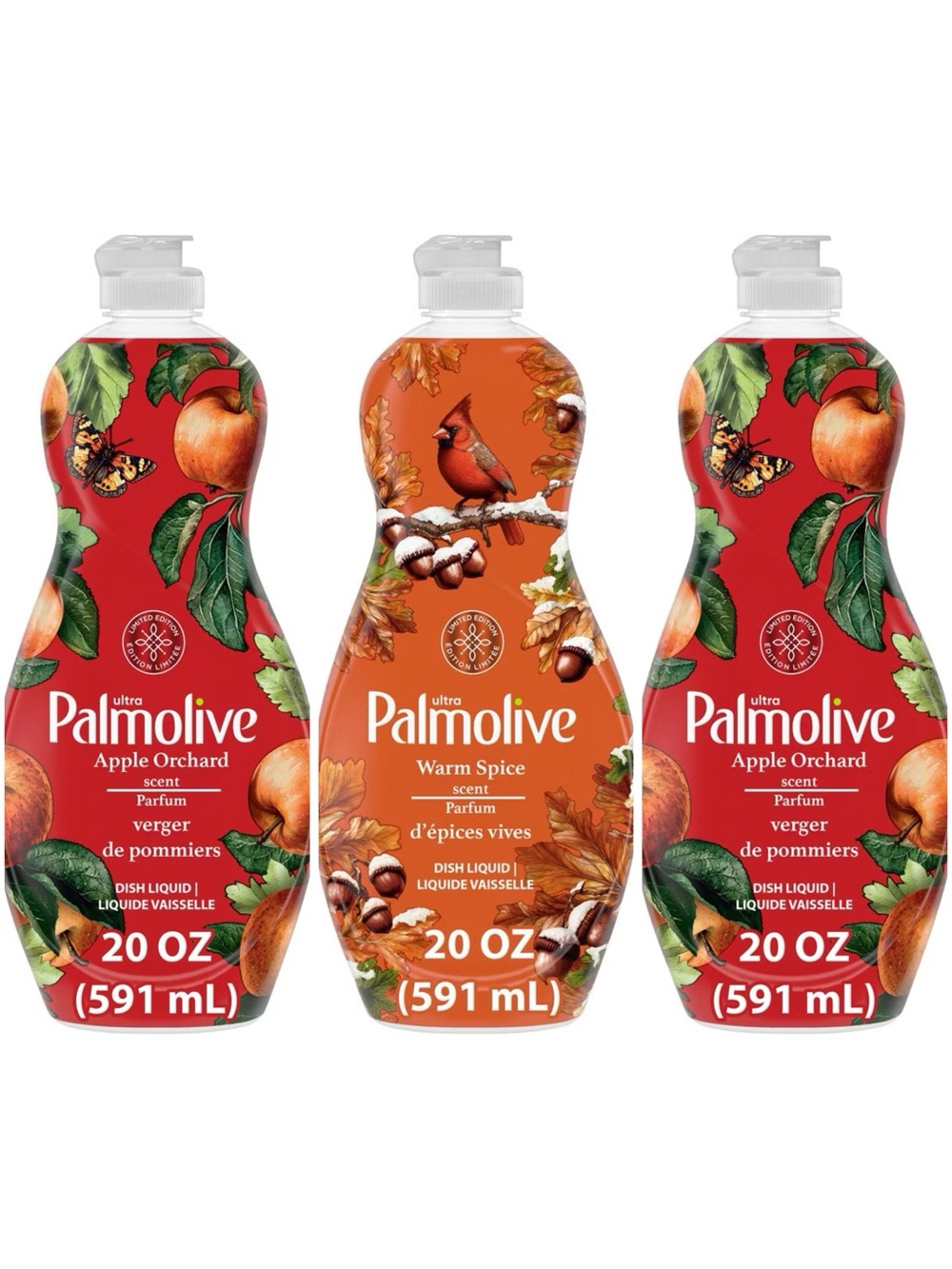 Palmolive Apple Orchard & Warm Spice Limited Edition Dish Soap Lot 20 oz